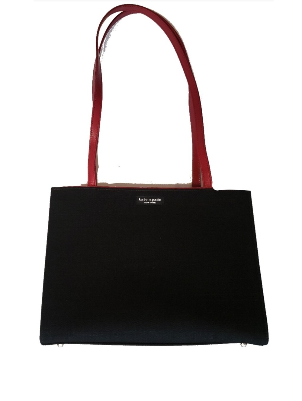Kate Spade Black Tote Bag with Red Handles